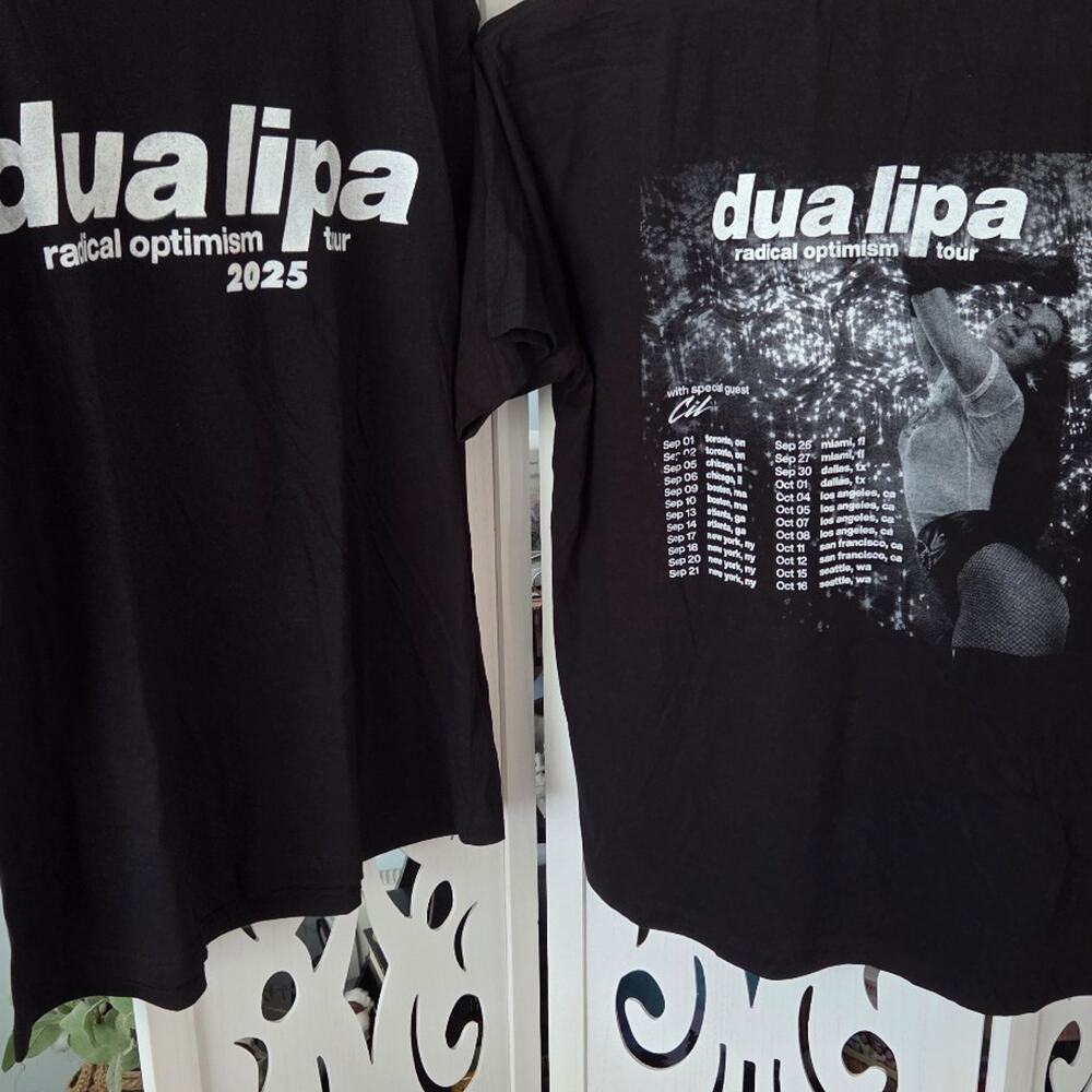 Dua Lipa Radical Optimism Tour 2025 Concert T-Shirt - Size Large (L) NWOT